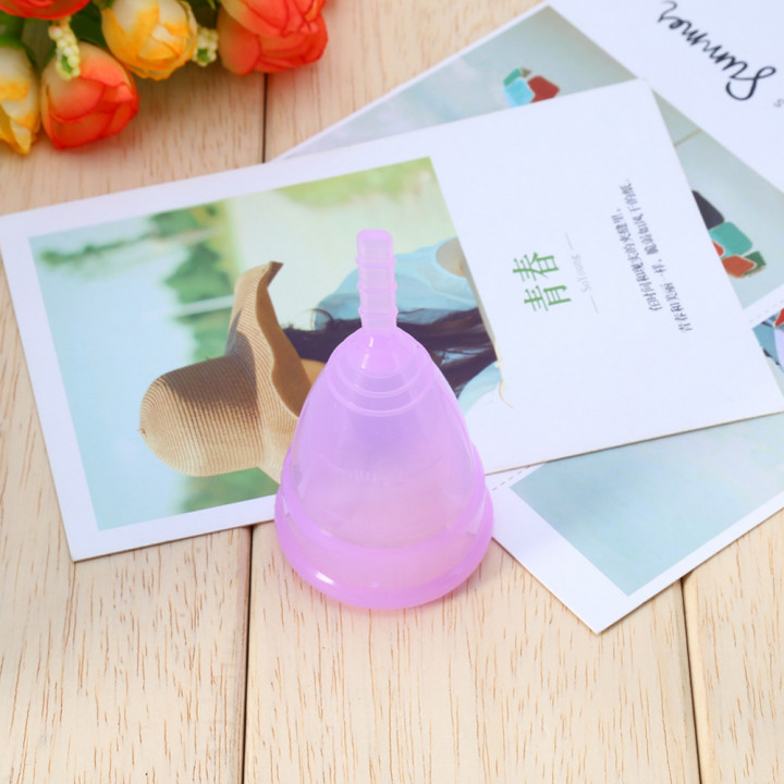 Medical grade silicone menstrual cup for women