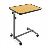 RENT. Movable wheeled table with foot brakes, walker for the disabled, elderly people, rollator with wheels and hand rest to facilitate movement, learning to walk after a stroke, rehabilitation