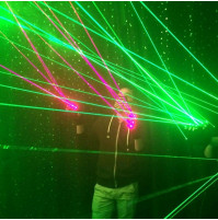 Green Laser Gloves Dancing Stage Show Stage Gloves Light With 4 pcs Lasers and LED Palm Light For DJ Club/Party/Bars 