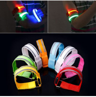 Reflective LED Light Arm Armband Strap Safety Belt For Night Running Cycling