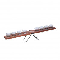 Adult table alcohol game Shot Swing, wooden stand for 8 glasses