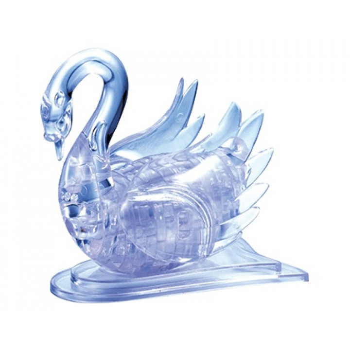 3D crystal puzzle for brain training: SWAN, ROSE, CHEST, DIAMOND