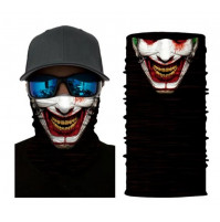 Stilīga krāsaina bandana truba ar Džokera attēlu