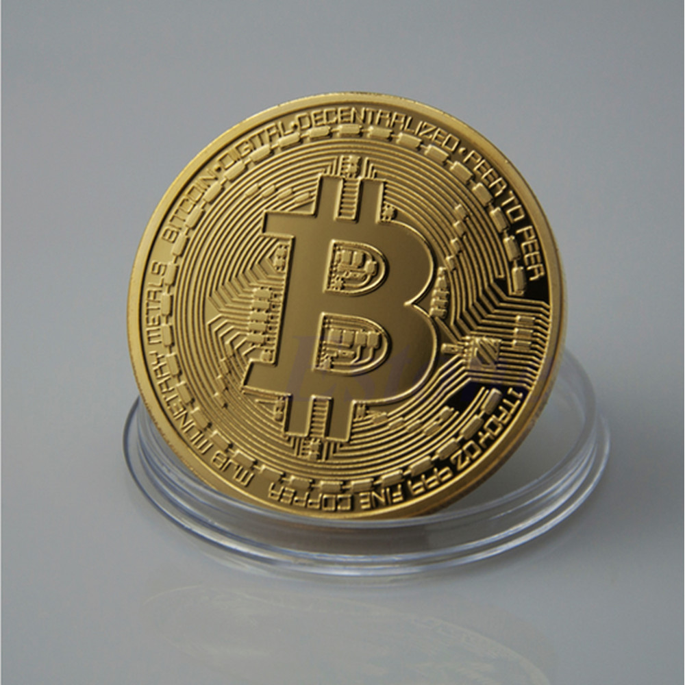 Bitcoin dāvanu zelta vai sudraba kolekcijas monēta bitkoins