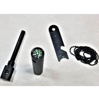 Survival Flint Fire Starter with compass for starting a fire in emergency situations