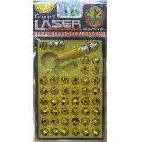 Kids laser torch with 5 or 42 nozzles showing different symbols