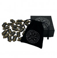 Scandinavian rune fortune-telling kit in a gift box with a velvet bag