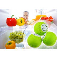 Balls in the fridge absorbing odors 