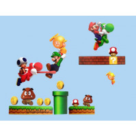 Mario Bros - Removable Vinyl Wall Stickers Decoration Decal Mural Room Family Art