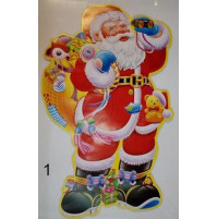 3D sticker decor Santa Claus, decoration for New Year, Christmas