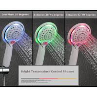 Masāžas augsta spiediena LED dušas klausule ar termometru