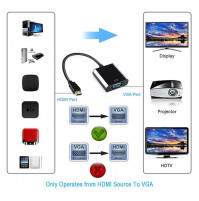 VGA to HDMI or HDMI to VGA video adapter / converter