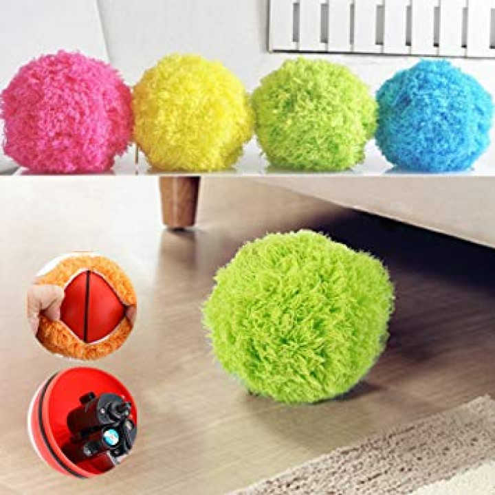  Automatic Rolling Vacuum Floor Sweeping Robot Cleaner Microfiber Ball Cleaning With 4Pcs Colorful Cleaning Covers