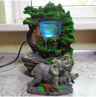 Home decorative closed loop interactive LED fountain, feng shui waterfall for meditation to harmonize emotions at home and in the office