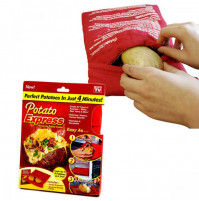 Многоразовый тканевый мешочек, пакет для быстрого запекания картофеля в микроволновке - Potato Express