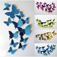Room wall sticker decall decor - 3D mirroring butterfly stickers
