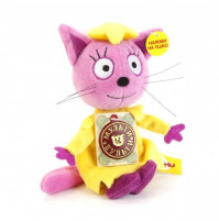 Мягкая игрушка ТРИ КОТА - кошка Лапочка из мультика "3 кота" с русским чипом
