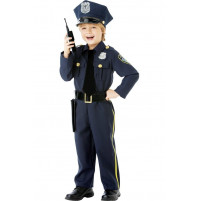 Childrens carnival costume for holidays - a real protector Policeman