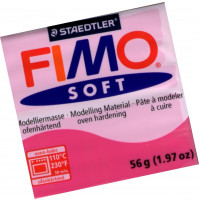 Polimēru māli bērniem FIMO Block, 56 gr, rozā krāsā