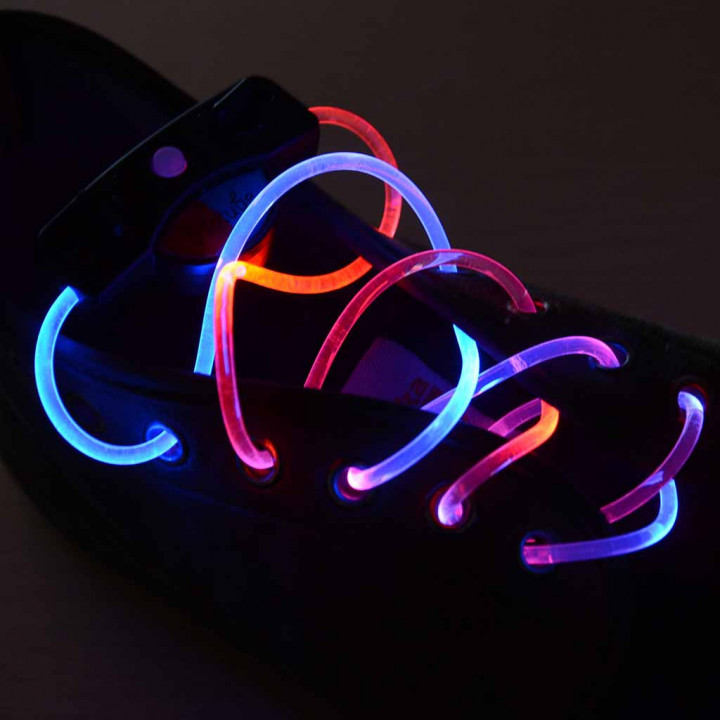 Fashionable LED Shoelaces Luminous Flashing Shoe Laces Disco Party Light Up Glow Nylon Strap