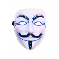Guy Fawkes Anonymous V for Vendetta LED neon maska anonim