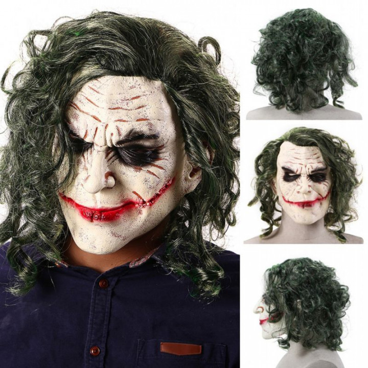Full latex Joker mask from Batman vs. Joker DC movies
