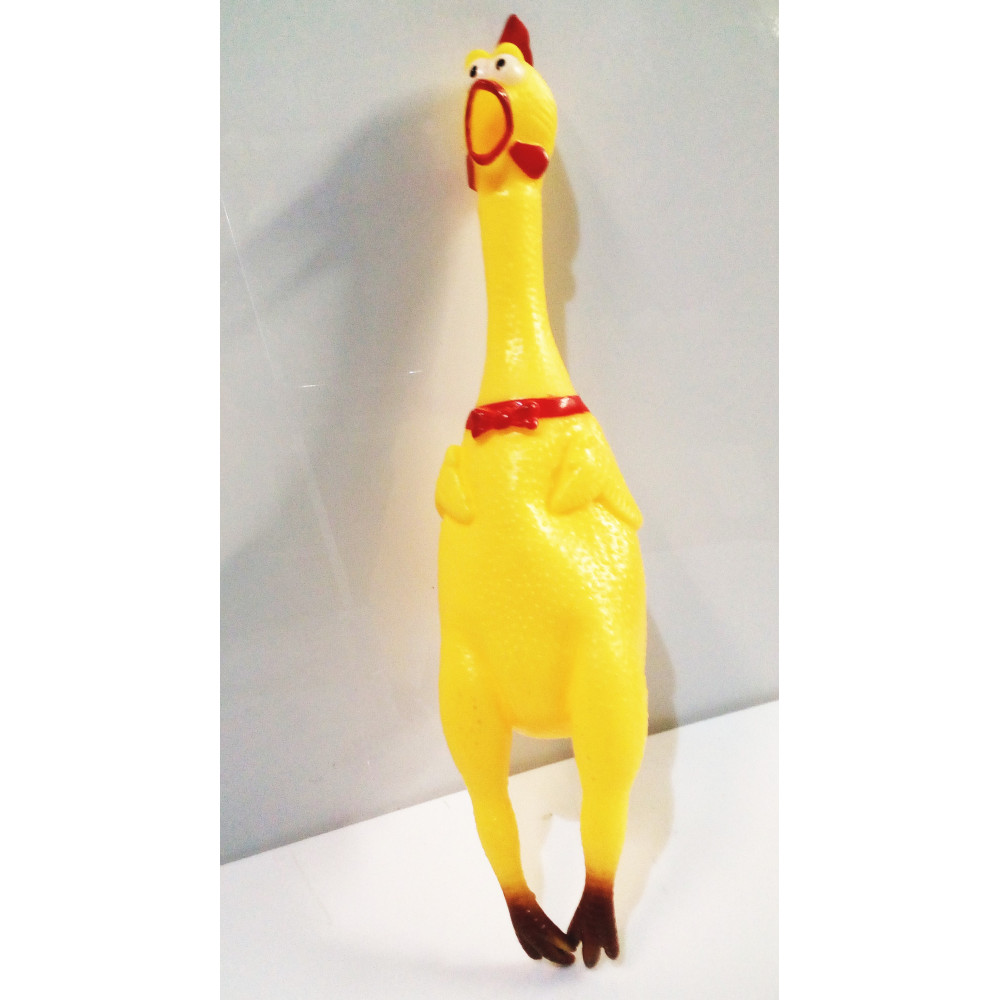 Long Squeaking chicken duck for pranks and pet games, Rubber Cock