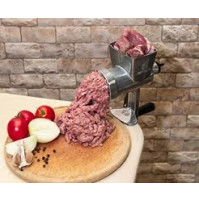 Classical aluminum manual meat grinder of Ukrainian production