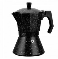 Klasiskā tērauda geizera itāļu geizera kafijas mašīna espresso pagatavošanai indukcijas plītim x 6 tasītem