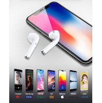 Wireless Bluetooth ear pods made in style of Apple Air Pods