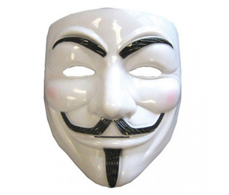 маска хакера Guy Fawkes Anonymous V for Vendetta anonim