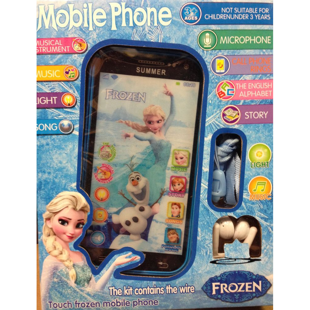 Rotaļu planšetdators - Interaktīvs bērnu mobilais telefons  - Frozen Elza no Ledussirds angļu vai krievu valodā