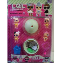 LOL - surprise 4 x dolls replique - LQL surprise doll with accessoires