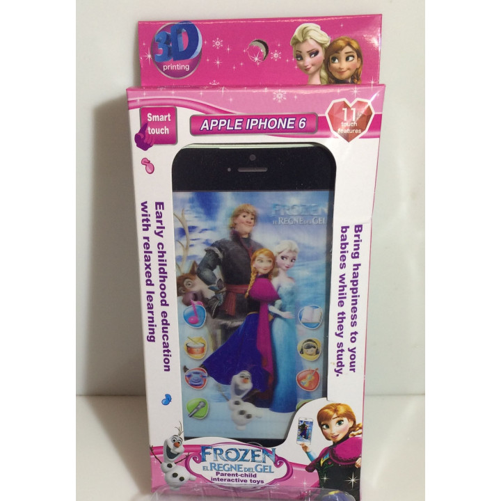 Rotaļu interaktīvais telefons i-Phone "Ledussirds" - Frozen Elza un Anna, atkārto teiktās frāzes
