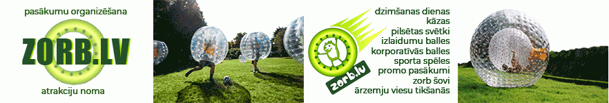 Zorb.lv.  Pasākumu organizēšana, atrakciju noma