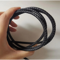 Стильное украшение - кожаный браслет ручной работы, ручные плетеные шнуры из натуральной кожи