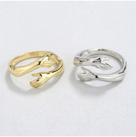Original, touching ring "Give you a warm hug" for lovers, best friends
