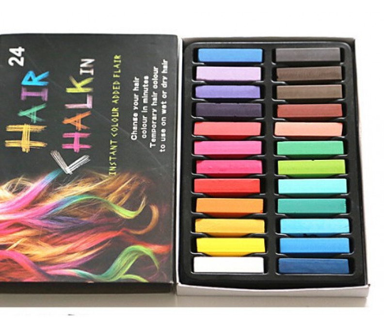  6 or 24 Hair Hot Huez Chalks kit