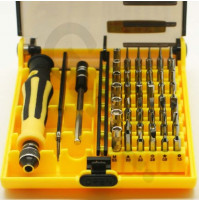 45 in 1 Professional Portable Opening Tool Compact Screwdriver Kit Set with Tweezers & Extension Shaft for Precise Repair or Maintenance Jk6089-A