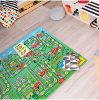 Childrens insulated, warm, play mat with an educational pattern of Numbers and Animals