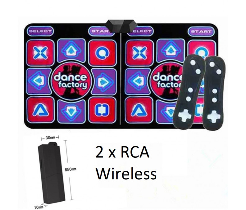 Deju paklājiņš Xtreme Dance Pad vienam vai diviem spēlētājiem, ar USB, RCA vai HDMI izejām 