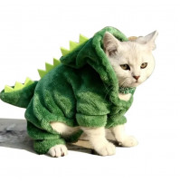 Мягкий плюшевый костюм настоящего динозавра, дракона для котов и маленьких собак