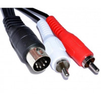 DIN cable 5 PIN male to 2 x RCA tulip male
