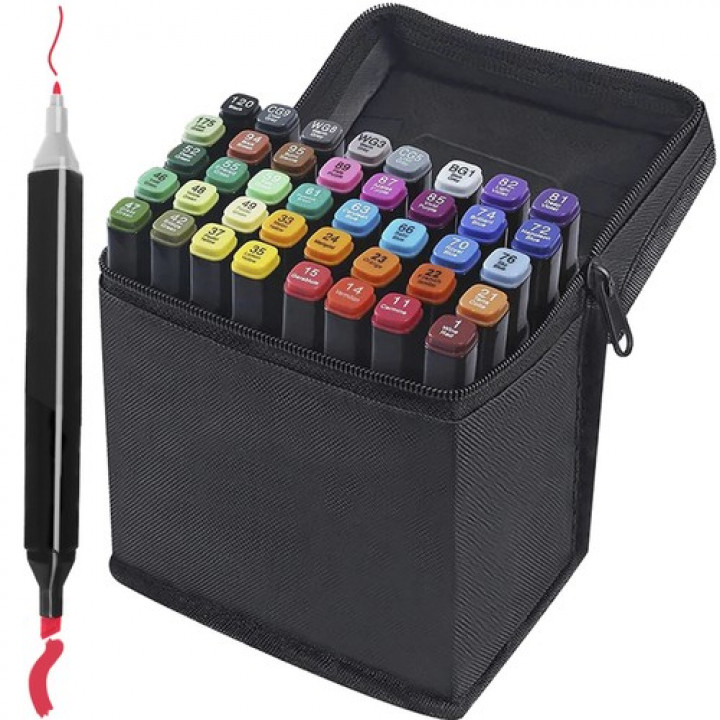 Double-sided felt-tip pens - 168 pcs