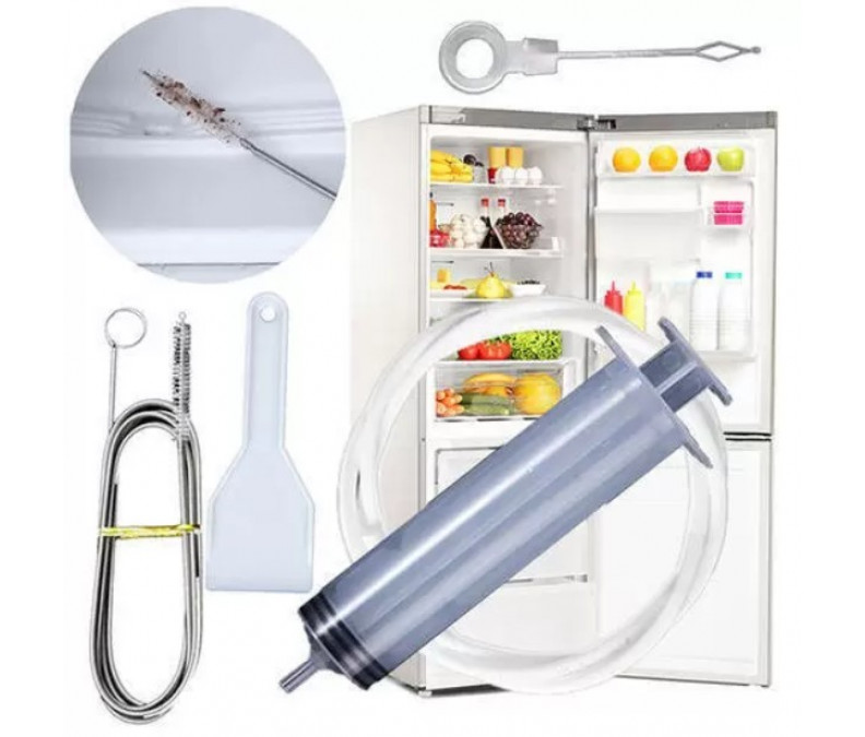 A set for quick and convenient cleaning of the refrigerator drainage system