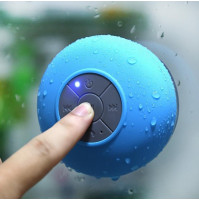 Waterproof wireless Bluetooth 5.0 speaker for use in the shower, bath