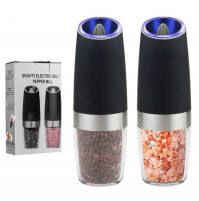 Automatic Electric Gravity Salt and Pepper Grinder, 2 pcs