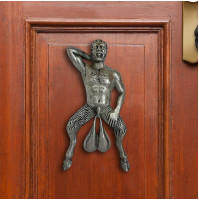 Durvju gongs, klauvējs ārdurvīm, dāvana īstam vīrietim - Fauns vai Vīrietis ar lielu vīrišķības pazīmi