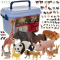 Kids Toys Figures Farm Set Wild Domestic Forest Safari Animals 48 Pieces