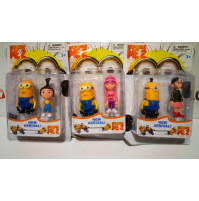 Two collectible playing figurines from the cartoon Despicable Me - Minions, Edith, Agnes, Margo Gru